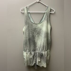 Lululemon Chase Me Onesie- Ocean Spray Fluro Citrus Light Cast/ Cement Grey